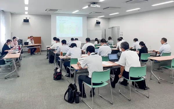 埼玉県信用金庫では内部管理責任者向けにも研修を実施（７月19日、埼玉県信用金庫上尾支店２階）