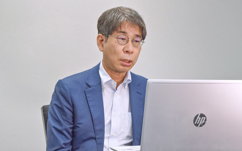報告会で講演した信森毅博・金融庁総合政策局リスク分析総括課コンダクト企画室長(10月22日、東京都内)