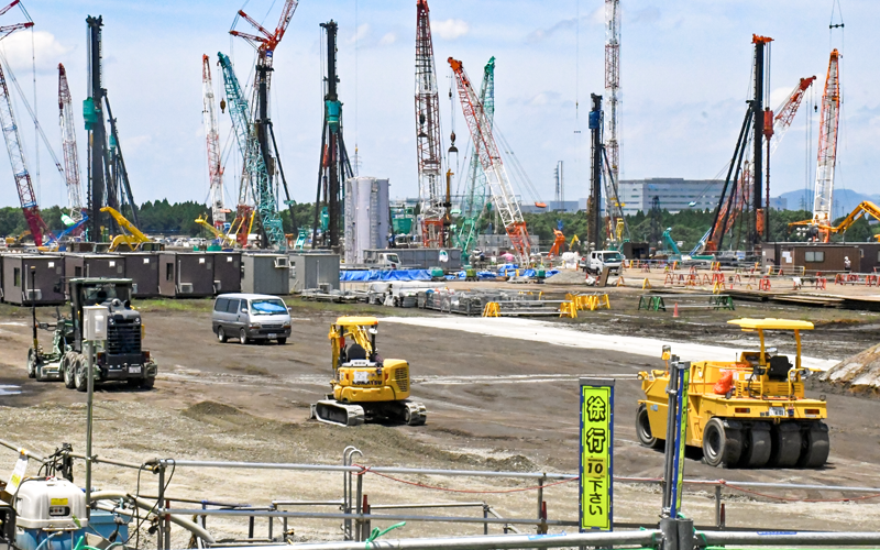 急ピッチで工事が進むTSMC熊本工場の建設地