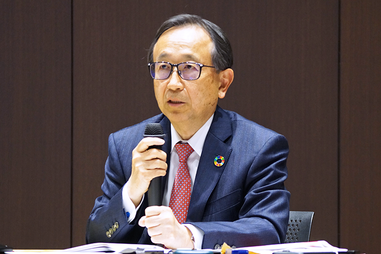 PBR改善の方針を語る3メガグループトップ(MUFGの亀澤社長、5月15日)