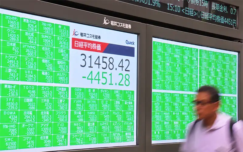 全面安となった8月5日の東京株式市場