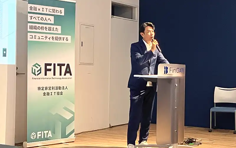 モダナイゼーション委員長を務める植松哲也理事(6月17日、FinGATE KAYABA)